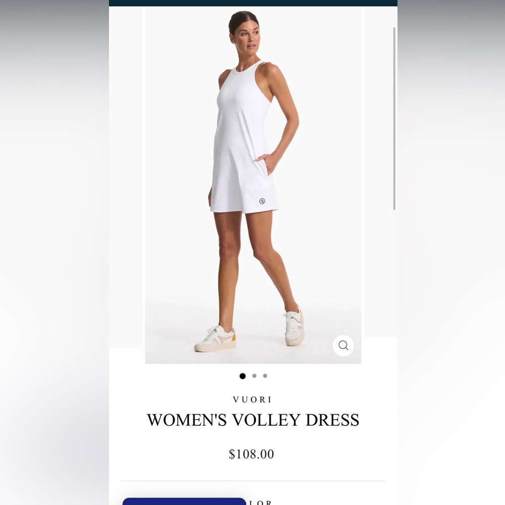 Vuori women’s volley dress. New with tag.